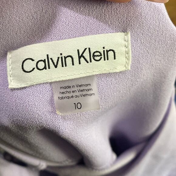 Calvin Klein Women's Ruffle-Trim Sheath Dress lavender - Picture 5 of 13